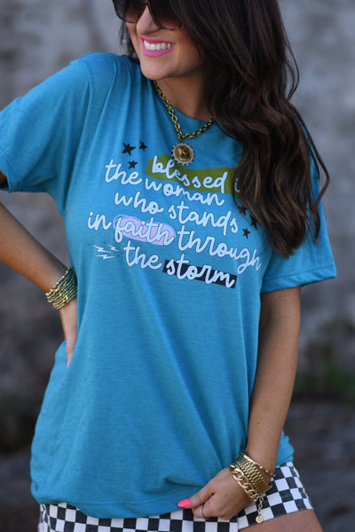 Blessed Is The Woman Who Stands In Faith Through The Storm - Cracked Ginger
