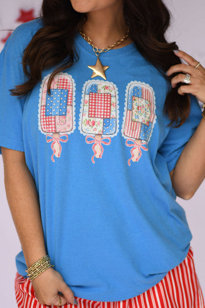 PATCHWORK LACE POPSICLE TEE - Cracked Ginger