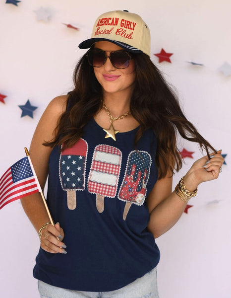 LACE POPSICLES TEE/TANK - Cracked Ginger