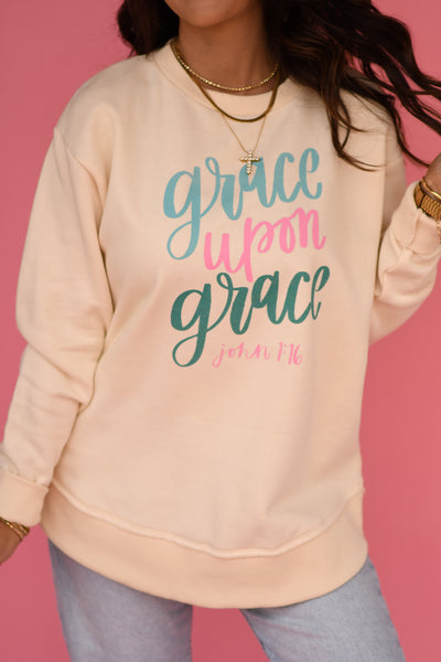 Grace Upon Grace Weekend Sweatshirt - Cracked Ginger
