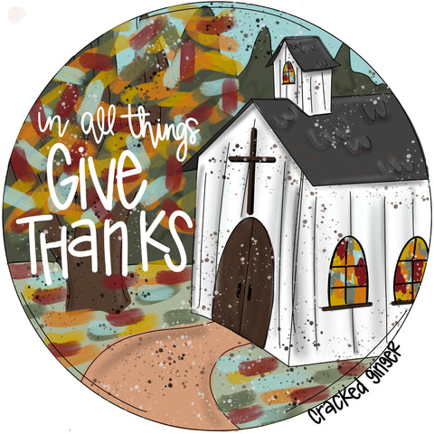 In all things give thanks Church Fall Cutouts and Kits