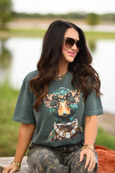 Boujee Duck In Glasses Tee/Long Sleeve - Cracked Ginger