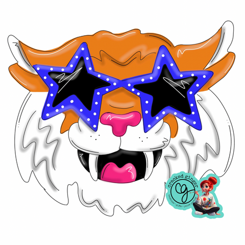 Preppy Bobcat with Sunglasses Cutouts and Kits