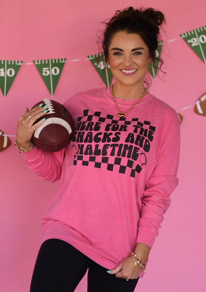 Here For The Snacks and Halftime Long Sleeve/Tee - Cracked Ginger