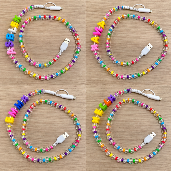 Girls Custom Beaded Phone Charger *DEAL DAYS DEAL* - Cracked Ginger