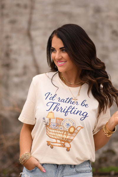I’d Rather Be Thrifting Tee - Cracked Ginger