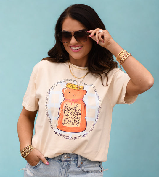 Kind Words Are Like Honey Tee - Cracked Ginger