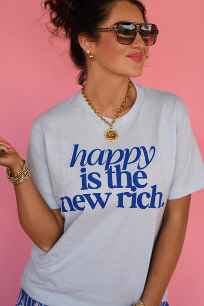 RTS Happy Is The New Rich Tee - Cracked Ginger