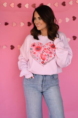 Floral Heart Sweatshirt