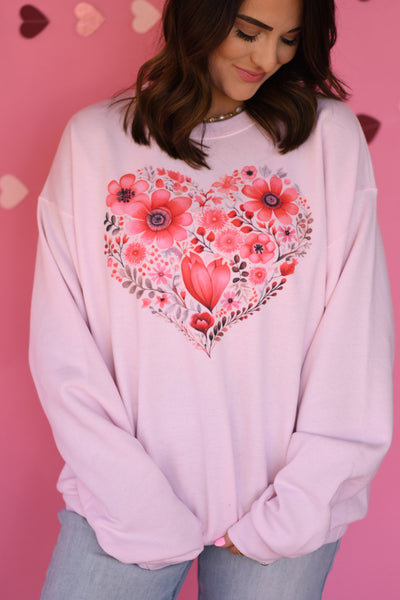 Floral Heart Sweatshirt