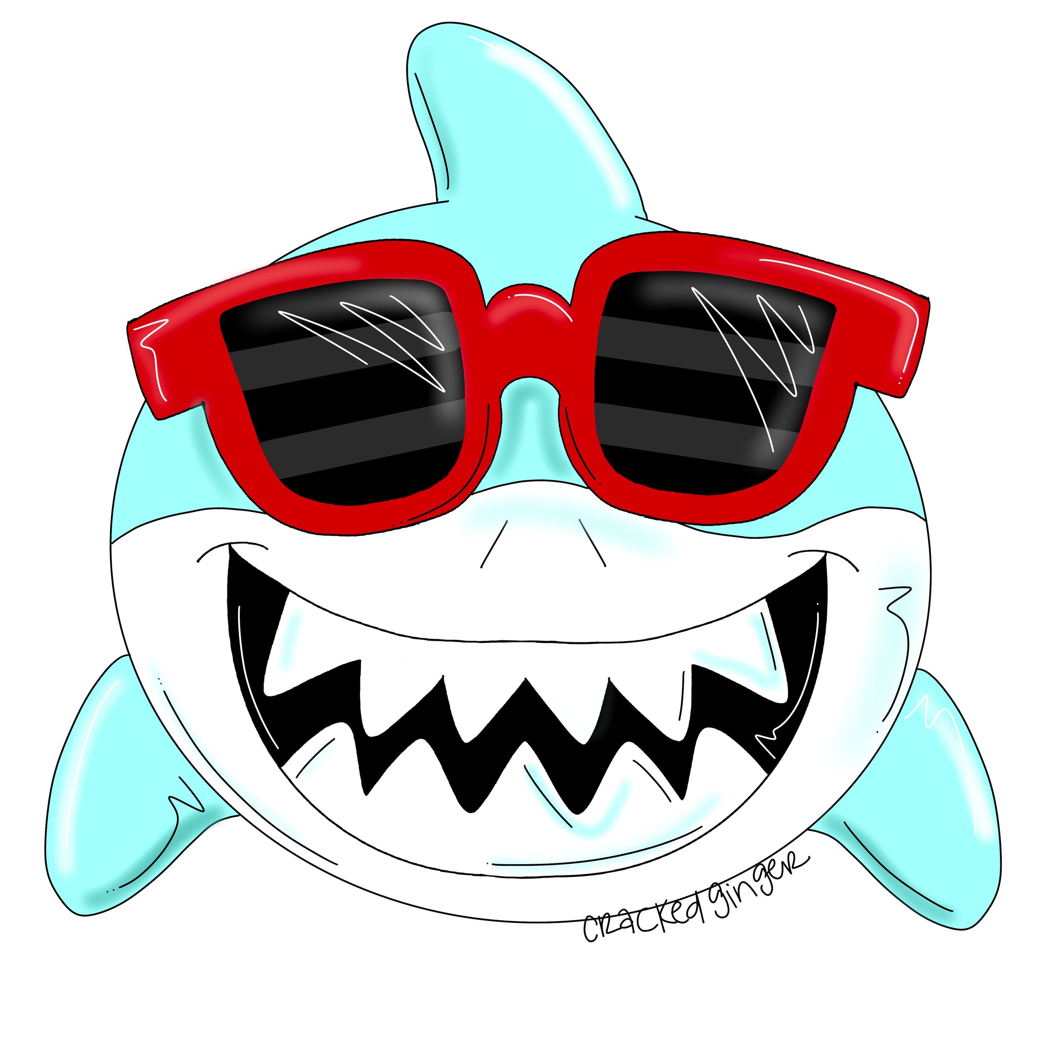 Shark with Sunglasses Cutouts and Kits