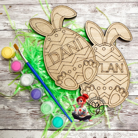Personalized Bunny Easter Egg Paint Craft