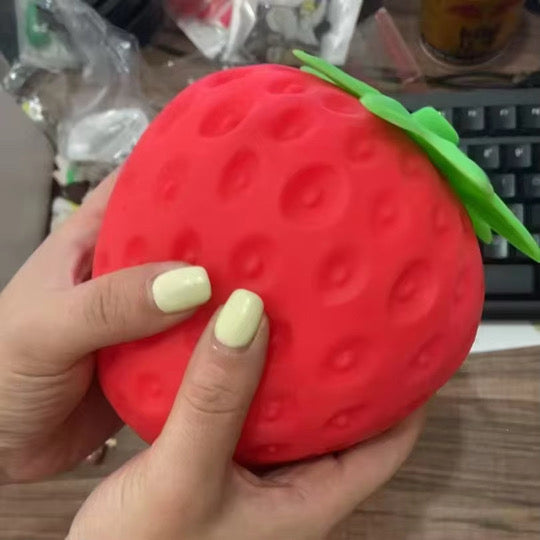 Large Strawberry Squishy *Pre Order* *Mid June Shipment* - Cracked Ginger