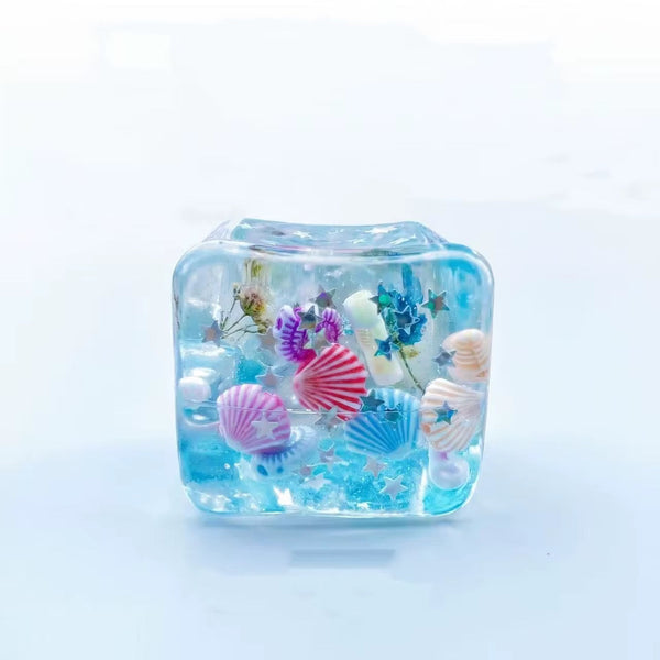 Blue Under The Sea Cube Squishy - READY TO SHIP - Cracked Ginger