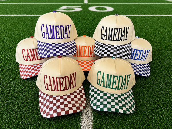 GAMEDAY Checkered Hat - Cracked Ginger