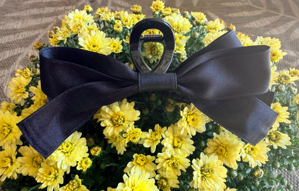 RTS Black Bow Claw Clip