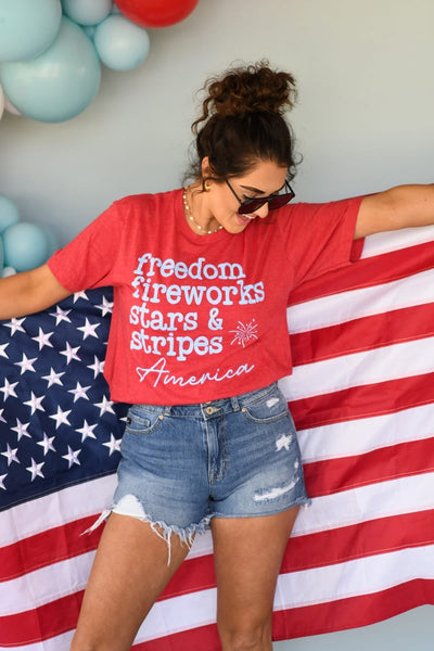 RTS Freedom Fireworks Tee - Cracked Ginger