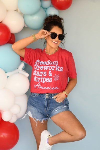 RTS Freedom Fireworks Tee - Cracked Ginger
