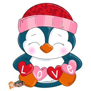Love Valentine’s Day Winter Penguin and charms Cutouts and Kits