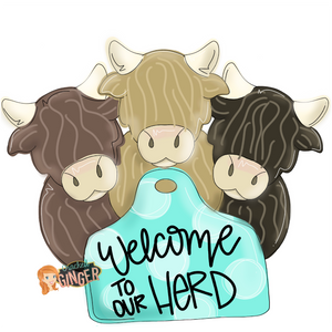Welcome to our herd hairy highland cow trio Cutouts and Kits