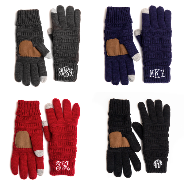 Knitted Personalized Gloves with Monogram