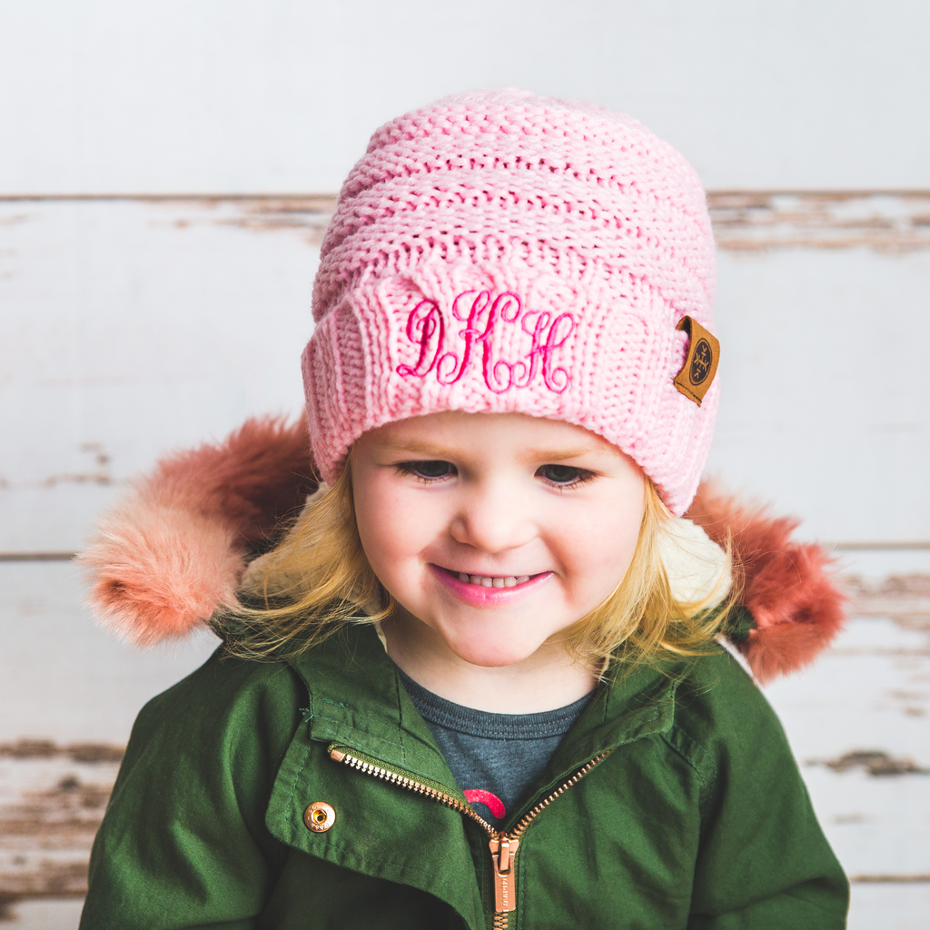 Kids Personalized Monogram Beanie