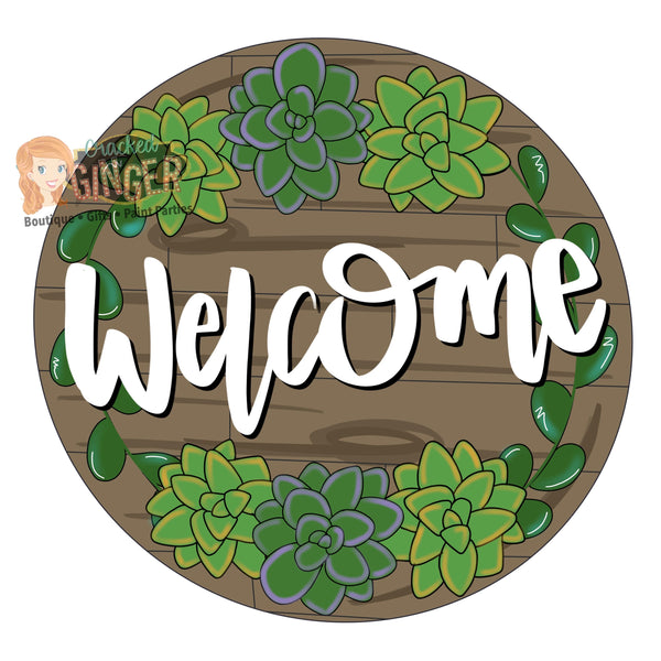 Succulent Welcome Round