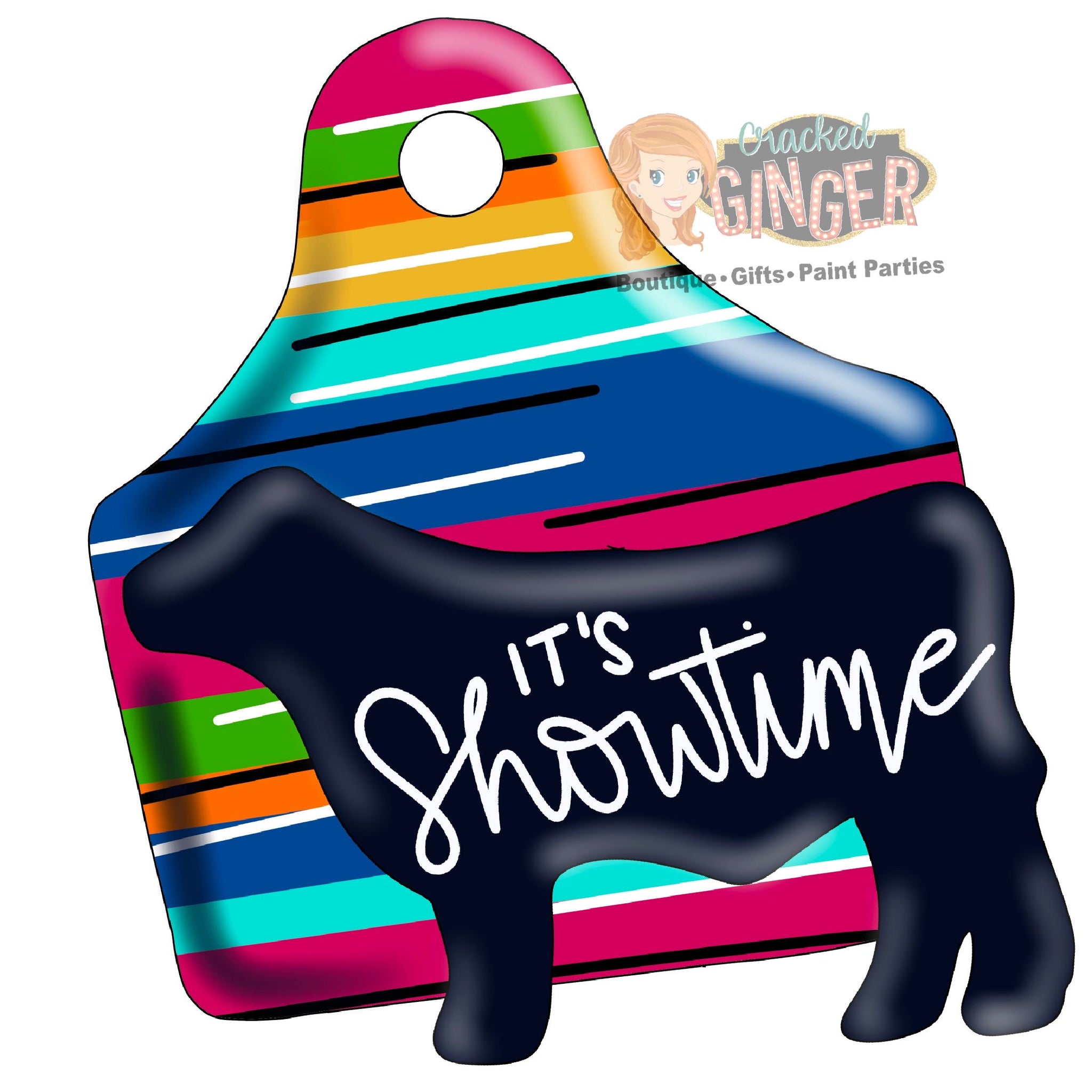 It’s showtime ear tag cow Cutout and Kits