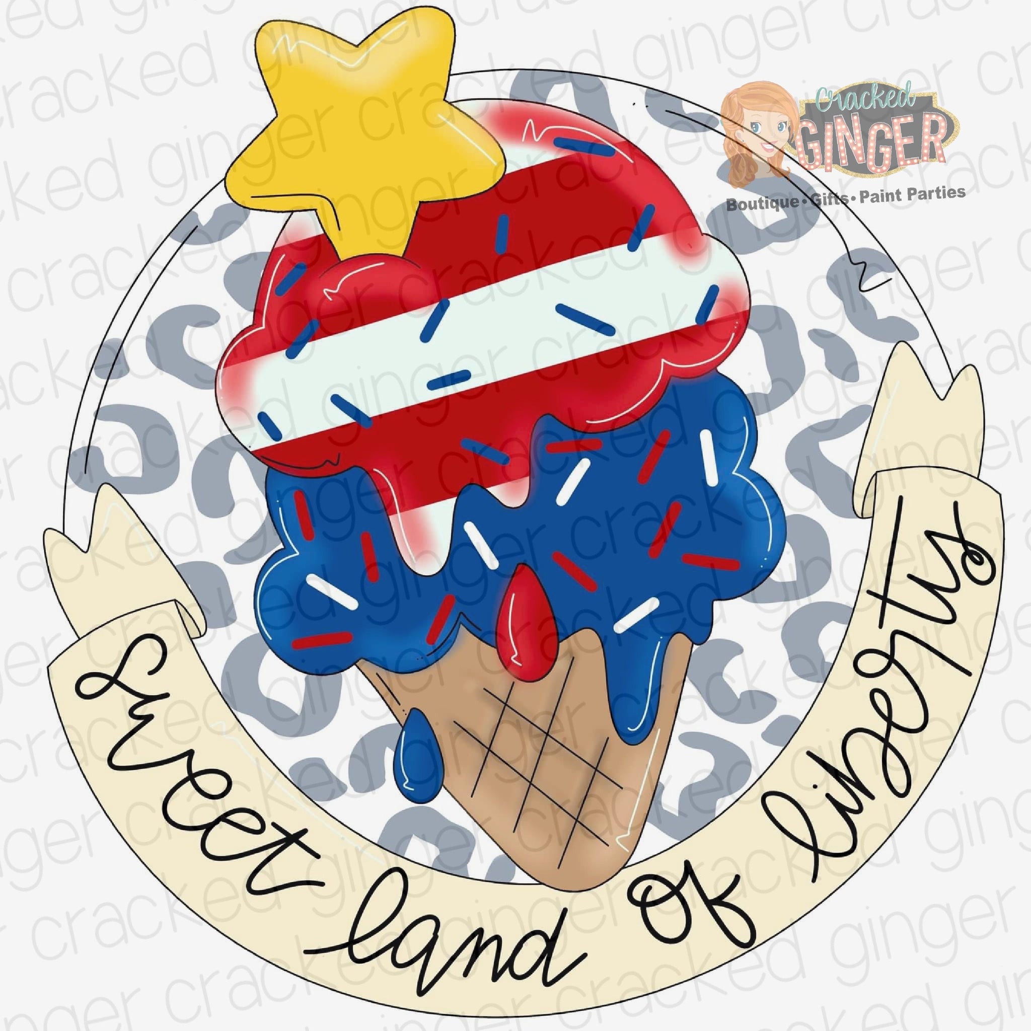 Sweet land of liberty ice cream Cutout and Kits