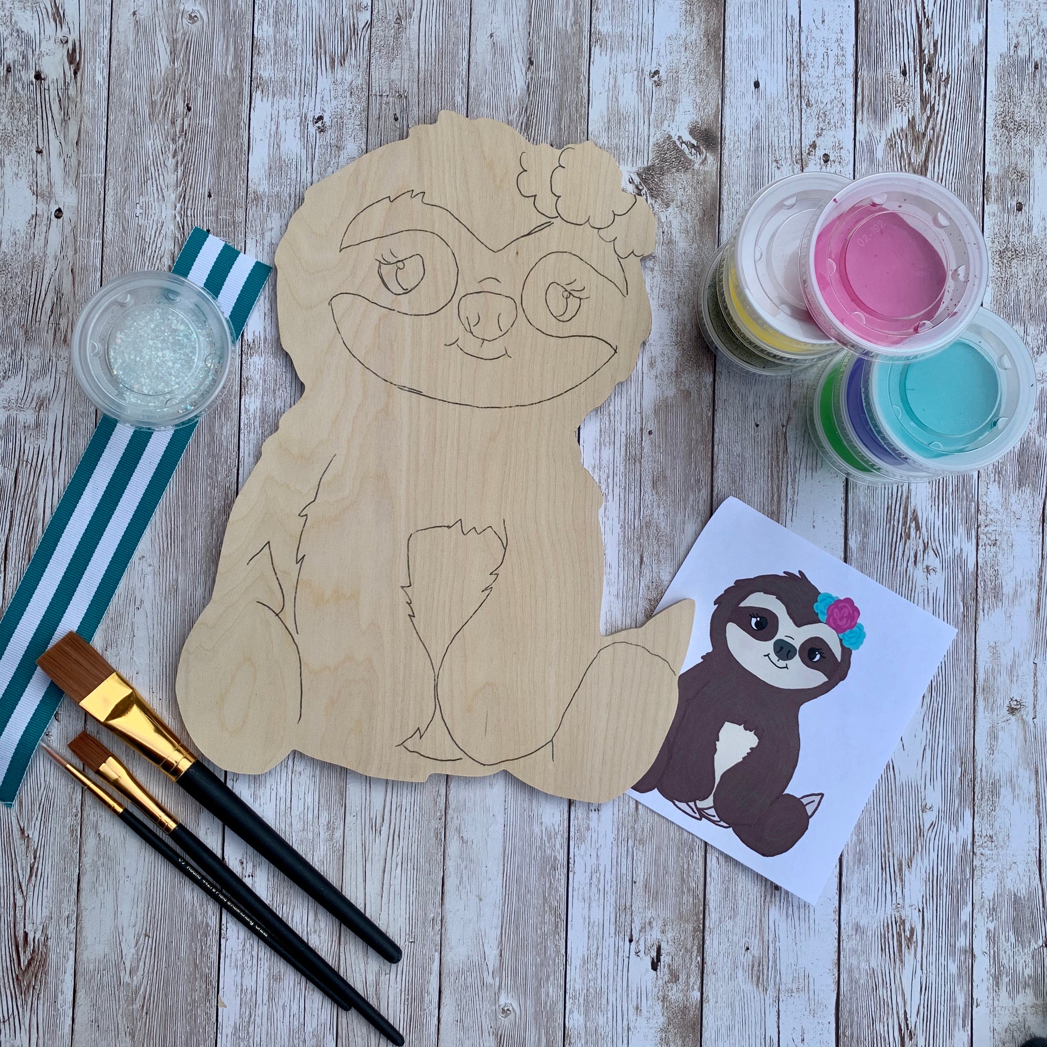 Sloth Child Kids Paint Kit