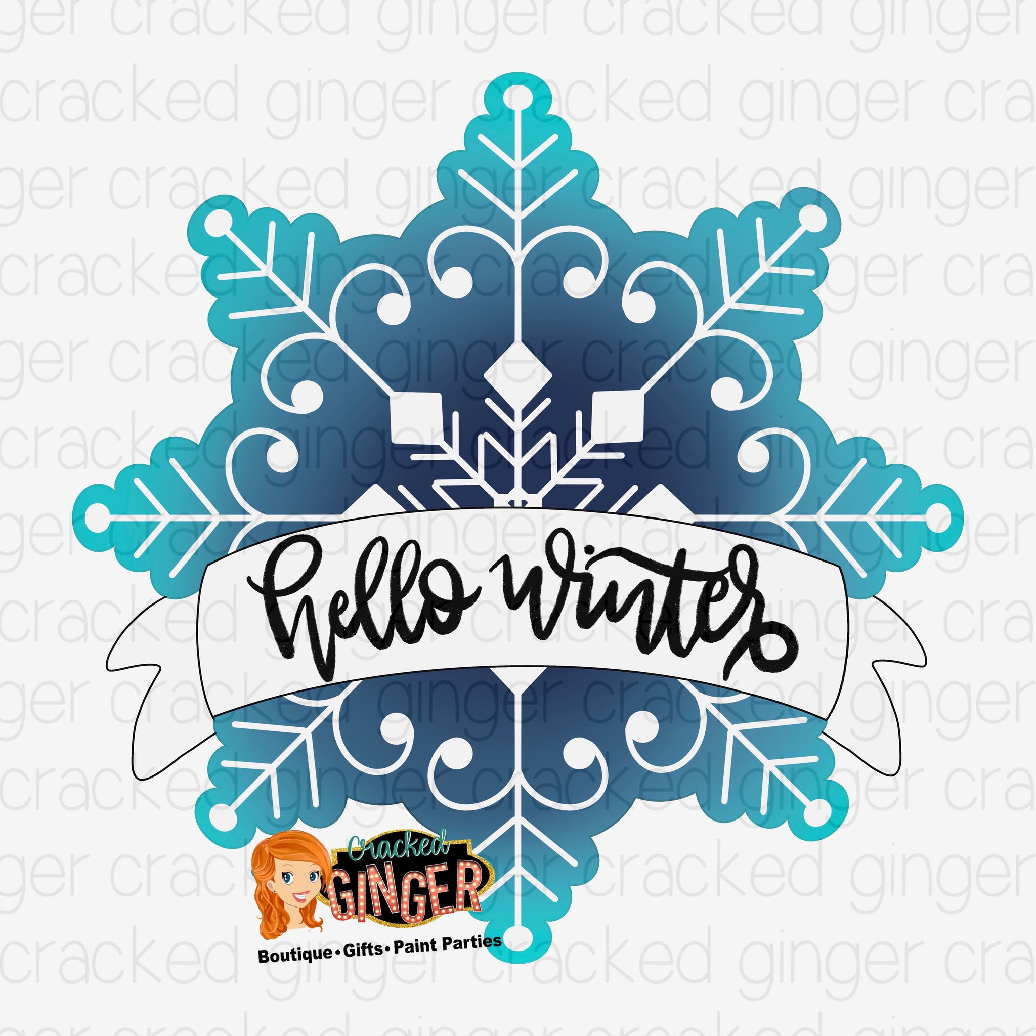 Hello Winter Snowflake Cutout and Kits