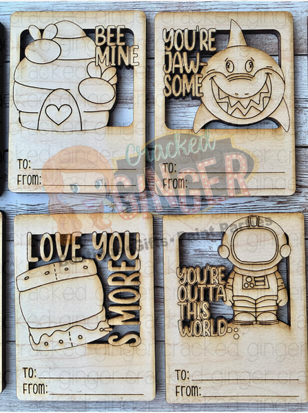 Wooden Valentines Cutout paint kit Valentine's Day
