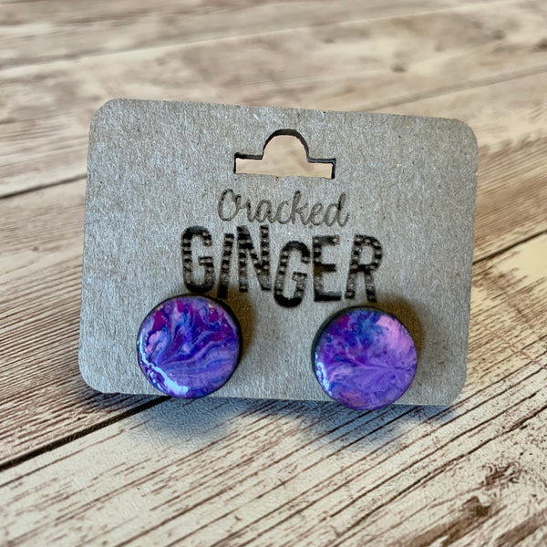 Paint pour Laser Cut wood Earrings