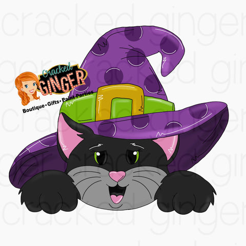 Cat in Witch hat