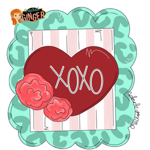 Valentine’s Day scalloped stamp Cutouts and Kits