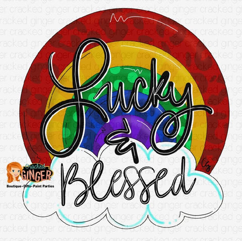 Lucky & Blessed Rainbow Template