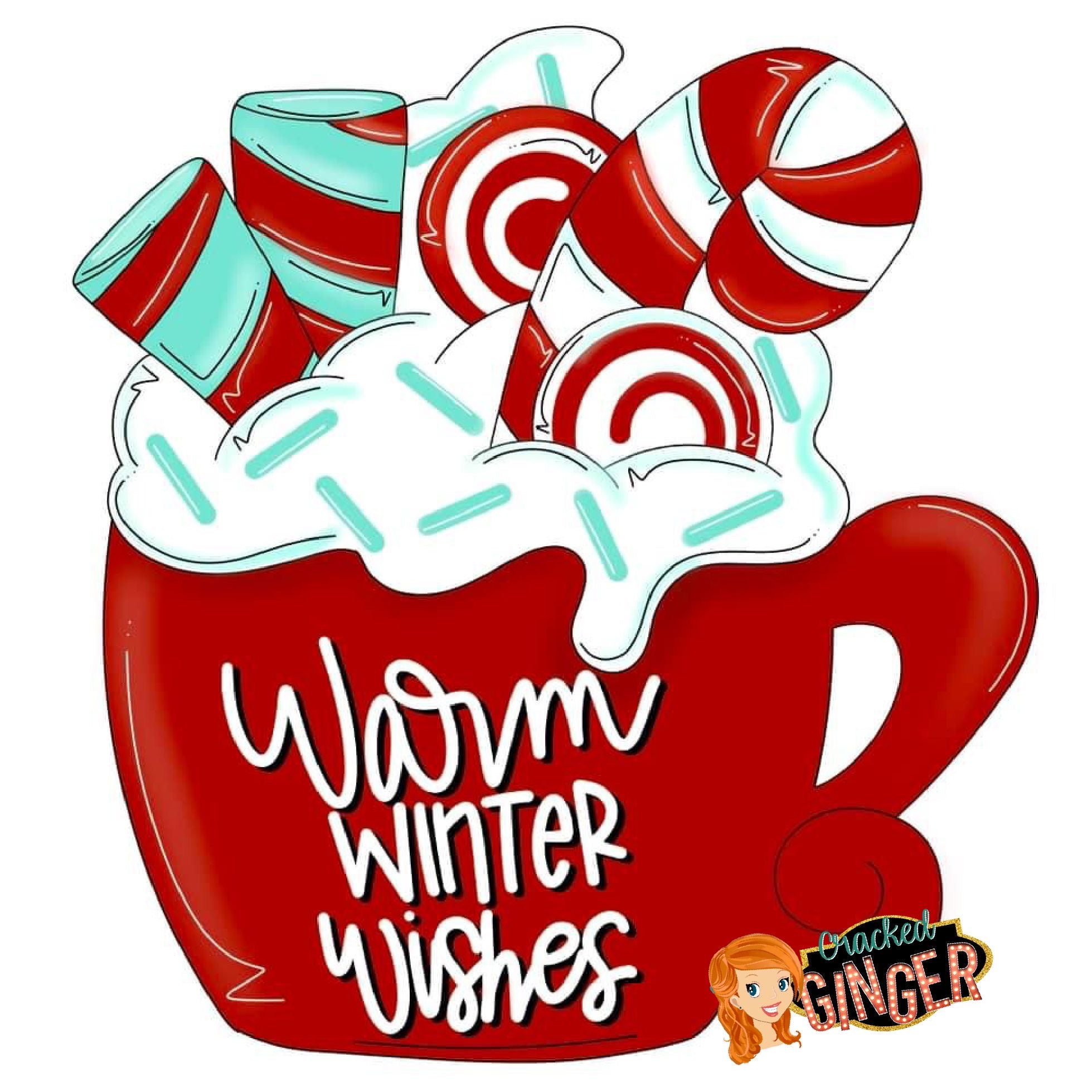 Warm Winter Wishes Cocoa Mug Cutouts and Kits