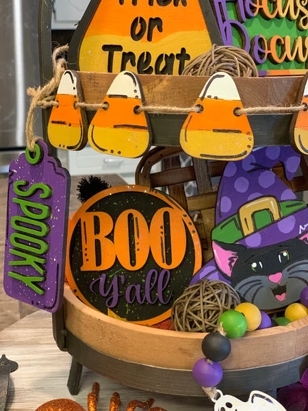 Halloween themed tier tray