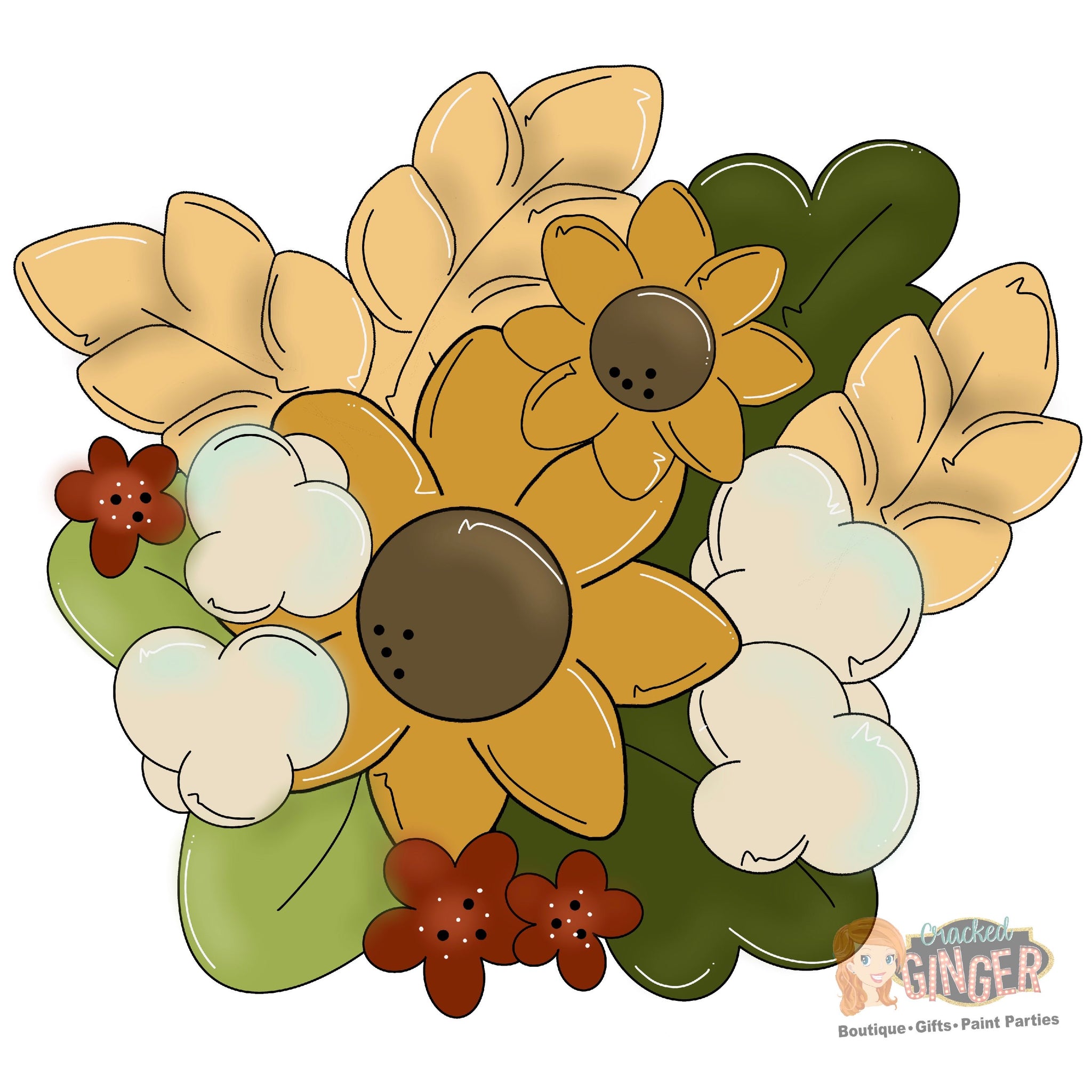 Fall floral Template