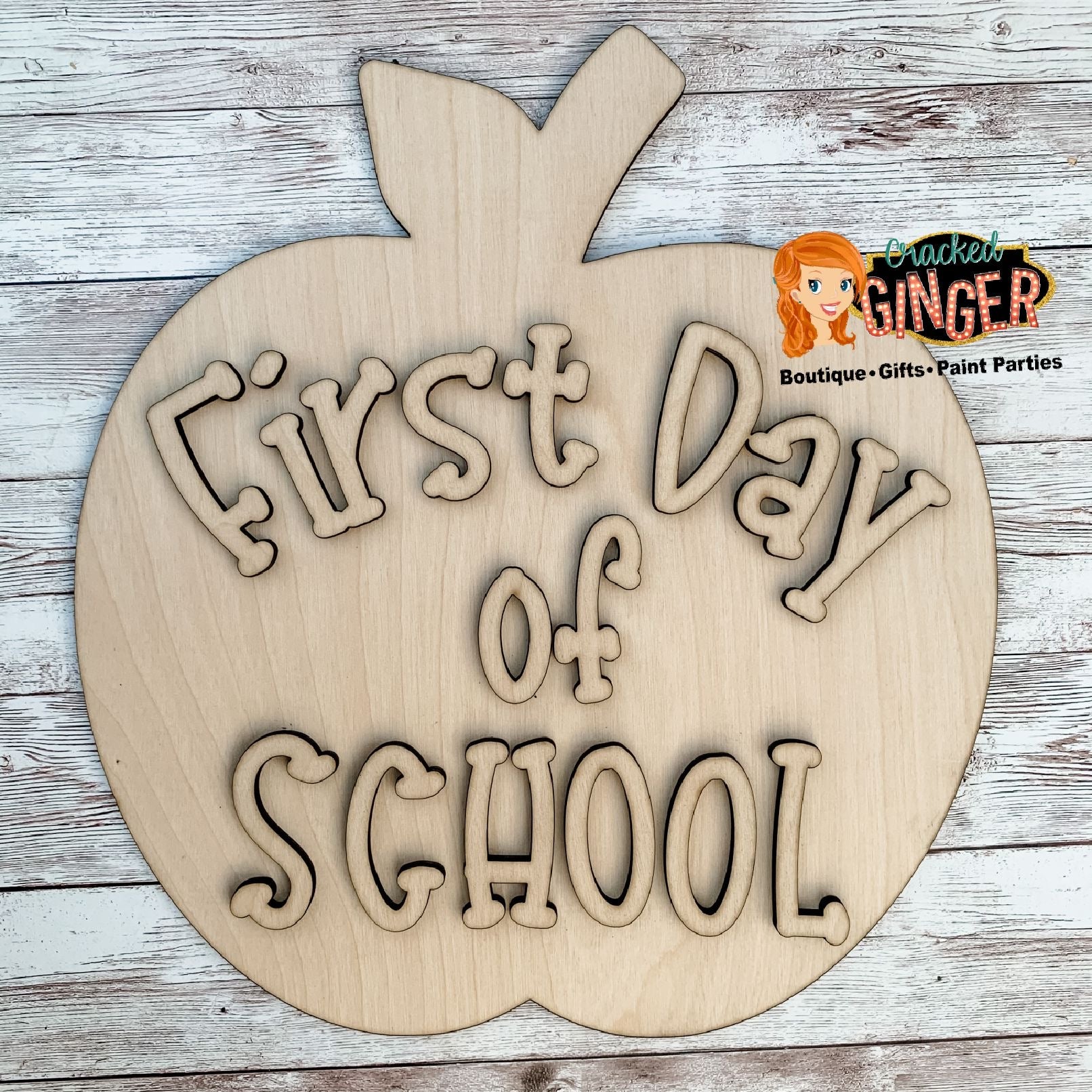 First Day of School mini apple Wooden Sign