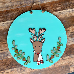 Reindeer Christmas sign