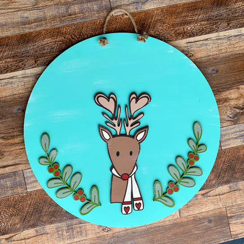 Reindeer Christmas sign