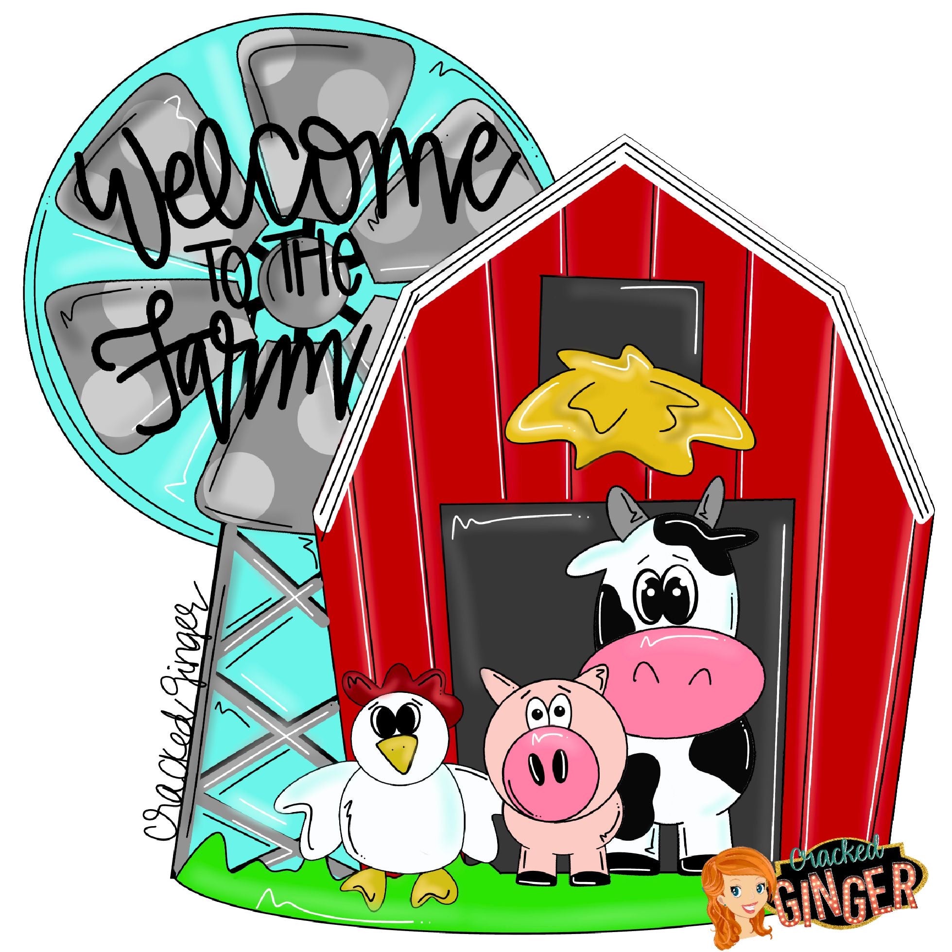 farm barn and animals