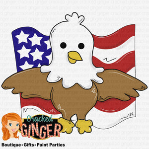 Eagle with Flag USA Patriotic