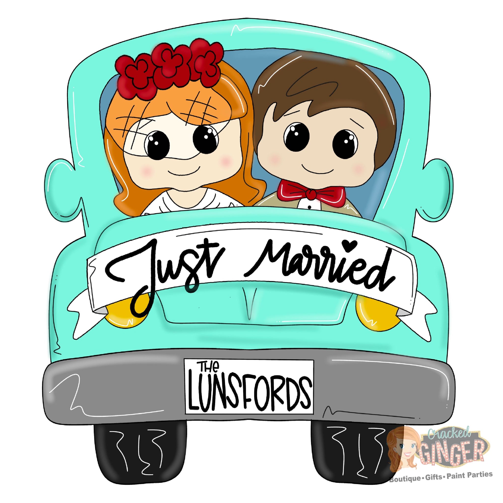 Just Married Car Template