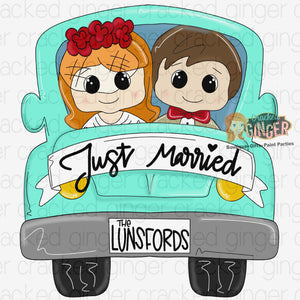 Just Married Wedding Car Cutout and Kits
