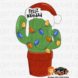 Feliz Navidad Christmas Cactus