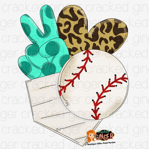 Peace Love Baseball Sports Cutout and Kits