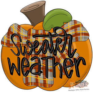 Sweater Weather Pumpkin Template