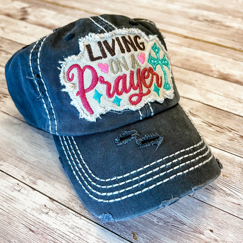 Living on a prayer baseball hat
